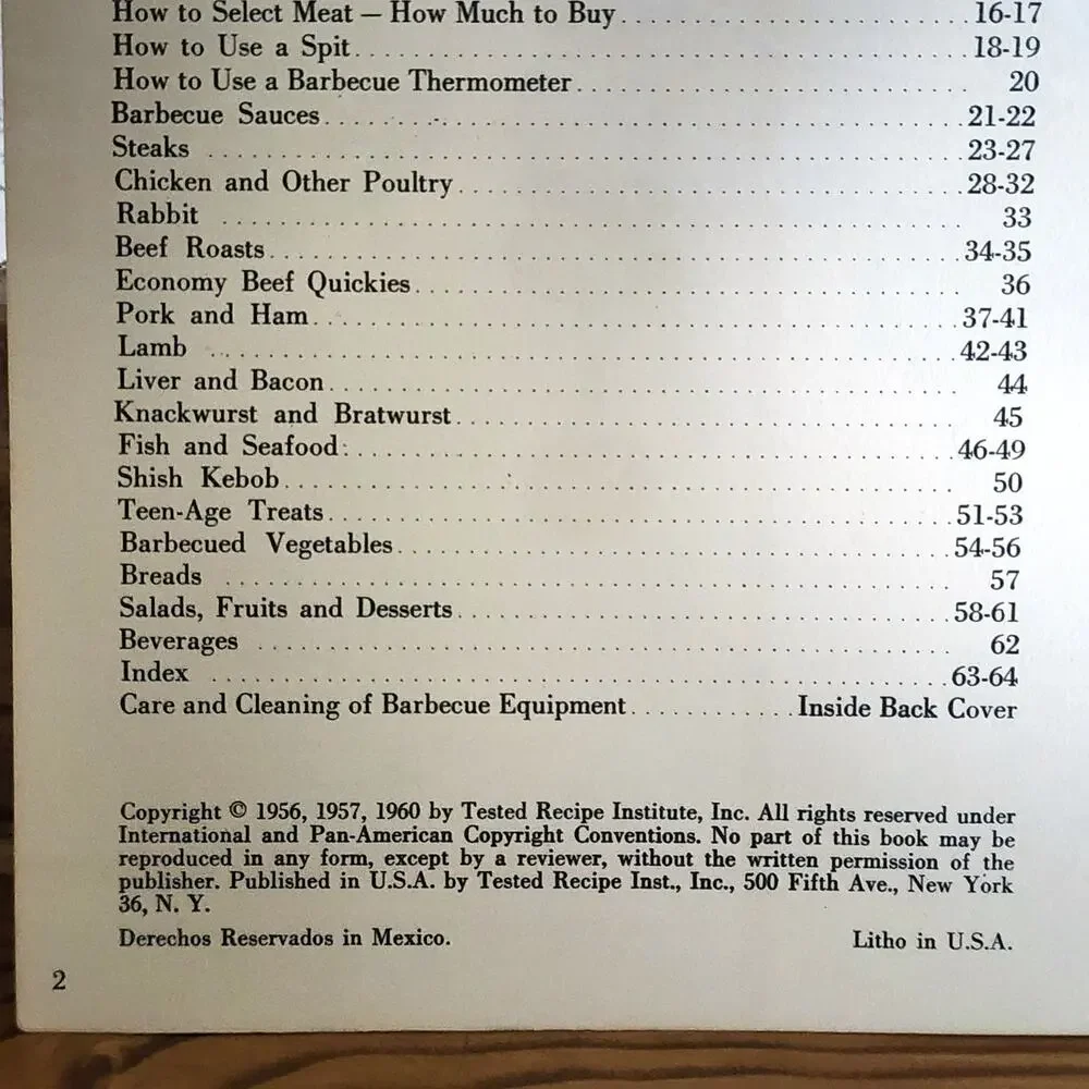 Big Boy Barbecue Book TESTED RECIPE INSTITUTE 1960 Seventh Printing Cookbook